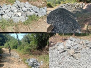 Akses jalan Penghubung antara " Ciwangi ,Cibungur, Cidangder. rusak parah dan terbengkalai yang berada di wilayah dua kecamatan