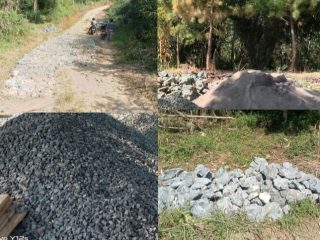 Jalan Ciwangi Penghubung Tiga Desa di Sukabumi Rusak Parah,Sepenuhnya Andalkan Swadaya Masyarakat
