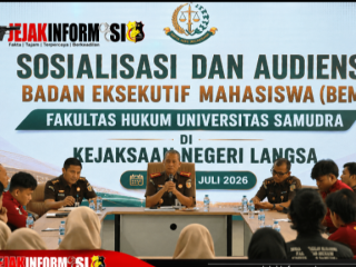 BEM FH Universitas Samudra Jalin Sinergi dengan Kejaksaan Negeri Langsa melalui Kegiatan Silaturahmi dan Diskusi Hukum