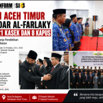 Bupati Aceh Timur Iskandar Al-Farlaky Lantik 21 Kasek dan 8 Kapus