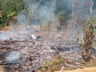 Telah terjadi kebakaran rumah dikampung Nanggewer desa Neglasari kecamatan Purabaya