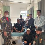 Ormas LMPI dan BBRP lagi jenguk damprop lmpi kecamatan Pabuaran di RSUD sagaranten