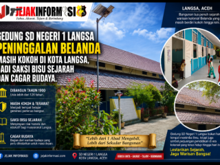 Gedung SD Negeri 1 Langsa  Peninggalan Belanda Masih Kokoh di Kota Langsa, Jadi Saksi Bisu Sejarah Dan Cagar Budaya.