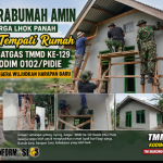 Agar Rabumah Amin Warga Lhok Panah Cepat Tempati Rumah Tim Satgas TMMD Ke - 129 Kodim 0102/Pidie Segera Wujudkan Harapan Baru