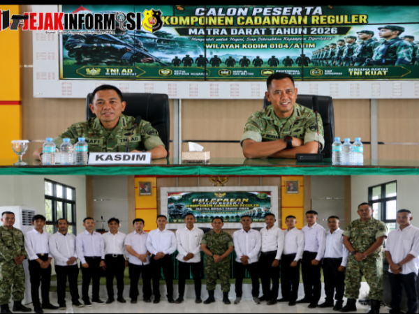 Kasdim 0104/ATIM Lepas 15 Calon Komcad Reguler Matra Darat Tahun 2026