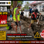 Pekerja Galian Kabel Optik Milik Telkom Tidak Gunakan APD, Diduga Langgar K3 dan Ancam Keselamatan