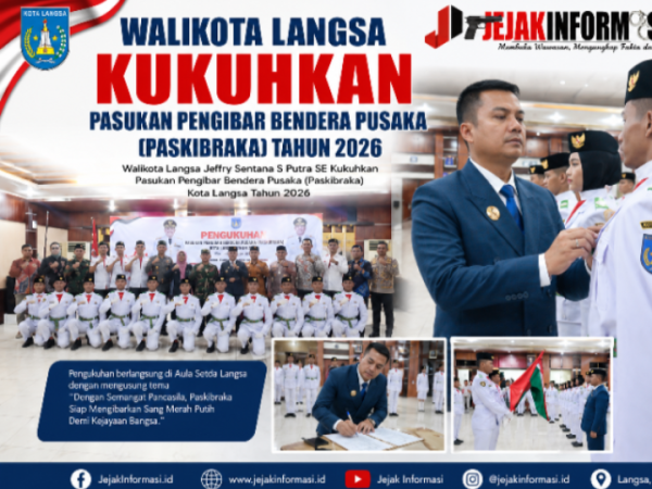 Wali Kota Langsa Kukuhkan 22 Paskibraka Tahun 2026, Tekankan Disiplin dan Semangat Kebangsaan
