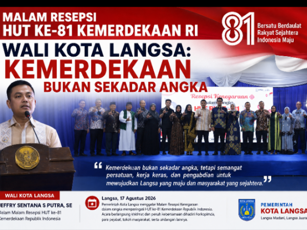 Malam Resepsi HUT ke-81 Kemerdekaan RI, Wali Kota Langsa: Kemerdekaan Bukan Sekadar Angka