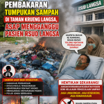 Pembakaran Tumpukan Sampah di Taman Krueng Langsa, Asap Mengganggu Pasien RSUD Langsa
