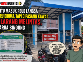 Pintu Masuk RSUD Langsa Baru Dibuat, Tapi Dipasang Kawat dan Dilarang Melintas, Warga Bingung