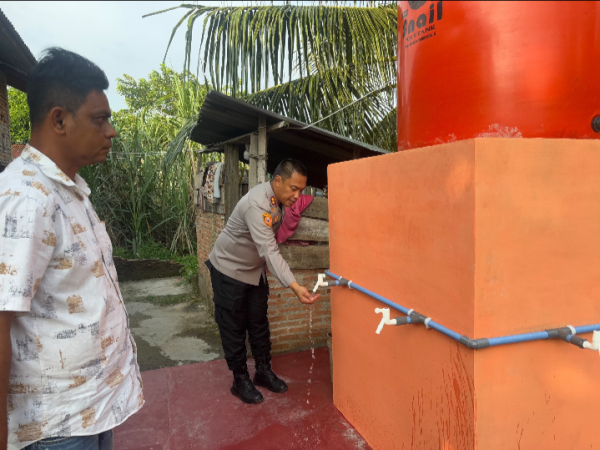 Kapolres Langsa Cek Bantuan Sumur Bor Bantuan Ketum Bhayangkari Sudah Tuntas Dikerjakan, Dayah Bisa Nikmati Air Bersih