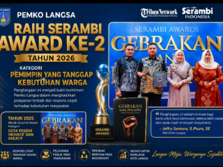 Pemko Langsa Raih Serambi Award Ke 2 2026 Kategori Pemimpin yang Tanggap Kebutuhan Warga, Tahun 2025 Meraih Serambi Award Katagori Kota Pesisir Inovatif Dan kreatif