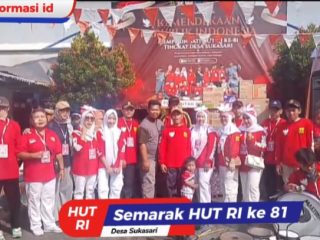 Semarak HUT RI ke-81, Desa Sukasari Cisaat Gelar Beragam Lomba dan Santunan Anak Yatim
