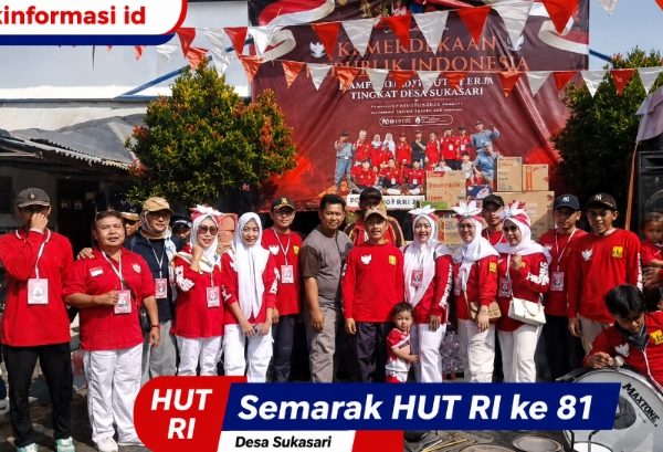 Semarak HUT RI ke-81, Desa Sukasari Cisaat Gelar Beragam Lomba dan Santunan Anak Yatim