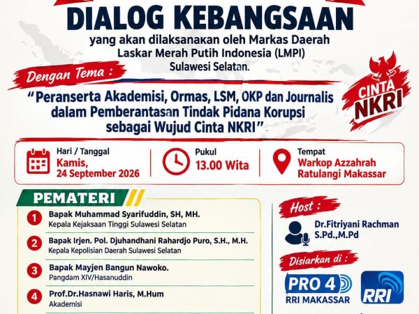LMPI Sulawesi Selatan gelar' dialog kebangsaan bahas peran masyarakat dalam pemberantasan korupsi