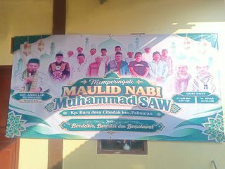 Memperingati maulid nabi besar Muhammad Saw di DKM mesjid aroman kampung baru