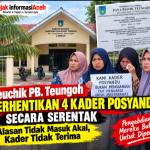 Geuchik PB.Teungoh Berhentikan 4 Kader Posyandu secara serentak, Alasan Tidak Masuk Akal, Kader Tidak Terima