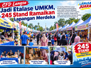 CFD Langsa Jadi Etalase UMKM, 245 Stand Ramaikan Lapangan Merdeka