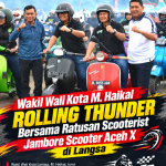 Wakil Walikota M.Haikal Rolling Thunder Bersama Ratusan Scooterist Jambore Scooter Aceh X di Langsa