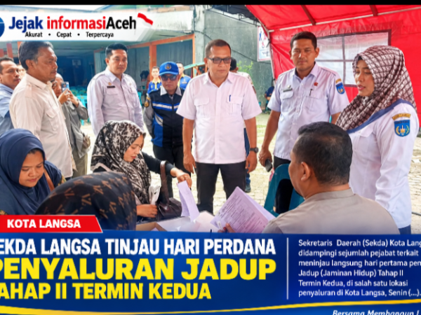 Sekda Langsa Tinjau Hari Perdana Penyaluran Jadup Tahap II Termin Kedua