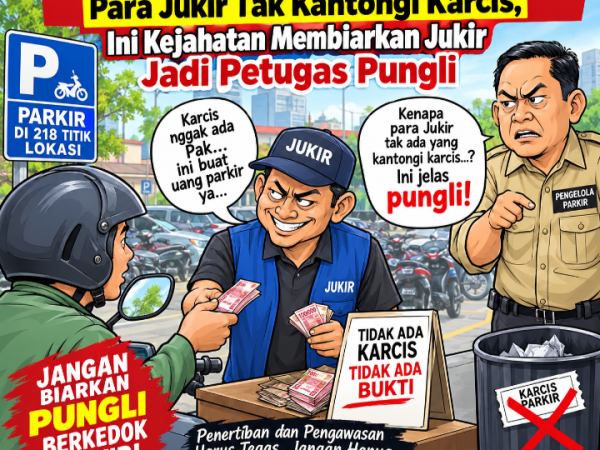 Pengelola Perparkiran Di 218 Titik Lokasi Para Jukir Tak Kantongi Karcis, Ini Kejahatan Membiarkan Jukir Jadi Petugas Pungli