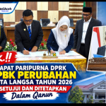 Tok.!!, Rapat Paripurna DPRK APBK Perubahan Kota Langsa Tahun 2026 Disetujui Dan Ditetapkan Dalam Qanun