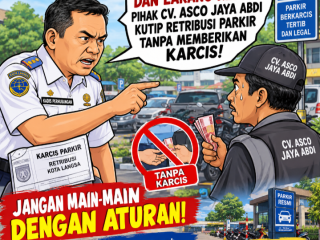 Kadis Lingkungan Hidup Dan Perhubungan Tegaskan Dan Larang Keras Pihak CV. ASCO Jaya Abdi Kutip Restribusi Parkir Tanpa Memberikan Karcis.