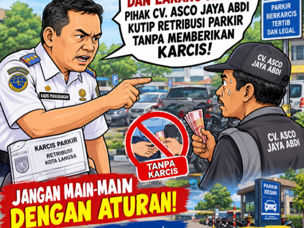 Kadis Lingkungan Hidup Dan Perhubungan Tegaskan Dan Larang Keras Pihak CV. ASCO Jaya Abdi Kutip Restribusi Parkir Tanpa Memberikan Karcis.