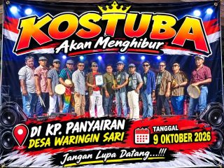 Grup kostuba dari pinang jajar desa Cibadak kac Pabuaran kab sukabumi siap menghibur warga Waringinsari