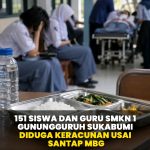 Diduga siswa dan guru.SMKN.1.gunung guruh setelah  makan bergizi geratis MBG langsung mual kepala pusing diare