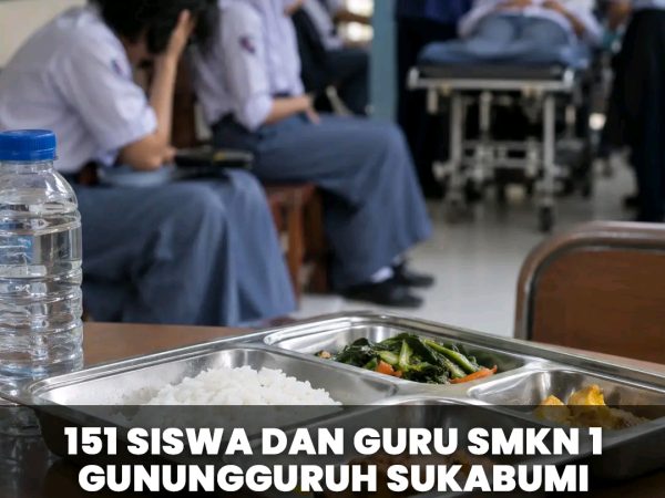 Diduga siswa dan guru.SMKN.1.gunung guruh setelah  makan bergizi geratis MBG langsung mual kepala pusing diare