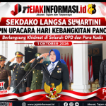 Sekdako Langsa Suhartini Pimpinan Ucapan Hari Kebangkitan Pancasila Berlangsung Khidmat Di Ikuti  Seluruh OPD Dan Para Kepada Dinas