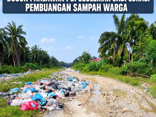 Jalan Baru Gampong Karang Anyer - Dusun Pahlawan PB.Seulemak Jadi Lokasi Pembuangan Sampah Warga