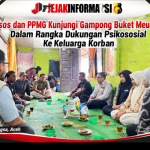 Dinsos dan PPMG Kunjungi Gampong Buket Meutuah Dalam Rangka Dukungan Psikososial Ke Keluarga Korban