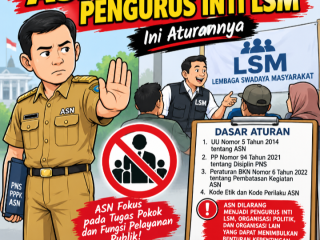 ASN Tidak Boleh Jadi Pengurus Inti LSM, Ini Aturannya