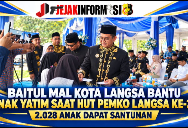Baitul Mal Kota Langsa Bantu Anak Yatim Saat HUT Pemko Langsa Ke-25, 2.028 Anak Yatim Dapat Santunan