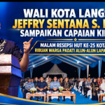 Walikota Langsa, Jeffry Sentana S.Putra Sampaikan Capaian Kinerja Pada Malam Resepsi HUT Kota Langsa Ke 25, Ribuan Warga Padati  Alun - Alun Lapangan Merdeka