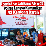 Sambut Hari Jadi Humas Polri ke-75, Polres Langsa Kumpulkan 42 Kantong Darah