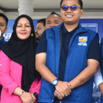 Walikota Langsa Jeffry Sentana S Putra Melepaskan Peserta  Jalan Sehat HUT Sumpah Pemuda Ke -98 Dan Semangat Juara KNPI Langsa di CFD Diikuti Ribuan Warga