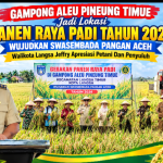 Gampong Aleu Pineung Timue Jadi Lokasi Panen Raya Padi Tahun 2026 Wujudkan Swasembada Pangan Aceh, Walikota Langsa Jeffry Apresiasi Petani Dan Penyuluh.