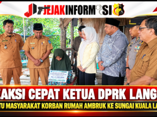 Reaksi Cepat Ketua DPRK Langsa Bantu masyarakat Korban Rumah Ambruk Ke Sungai Kuala Langsa