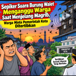 Sepiker Suara Burung Walet Menganggu Warga Saat Menjelang Magrib, Warga Minta Pemerintah Kota Ditertibkan