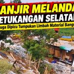 Diduga Akibat tumpukan Limbah Material bangunan, Petukangan Selatan Dilanda Banjir